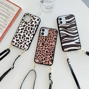 fashion luxury leopard phone case for samsung a31 a41 a51 a71 a10 a20 a30 a40 a50 a60 a70 a80 lanyard neck strap cord rope cover free global shipping