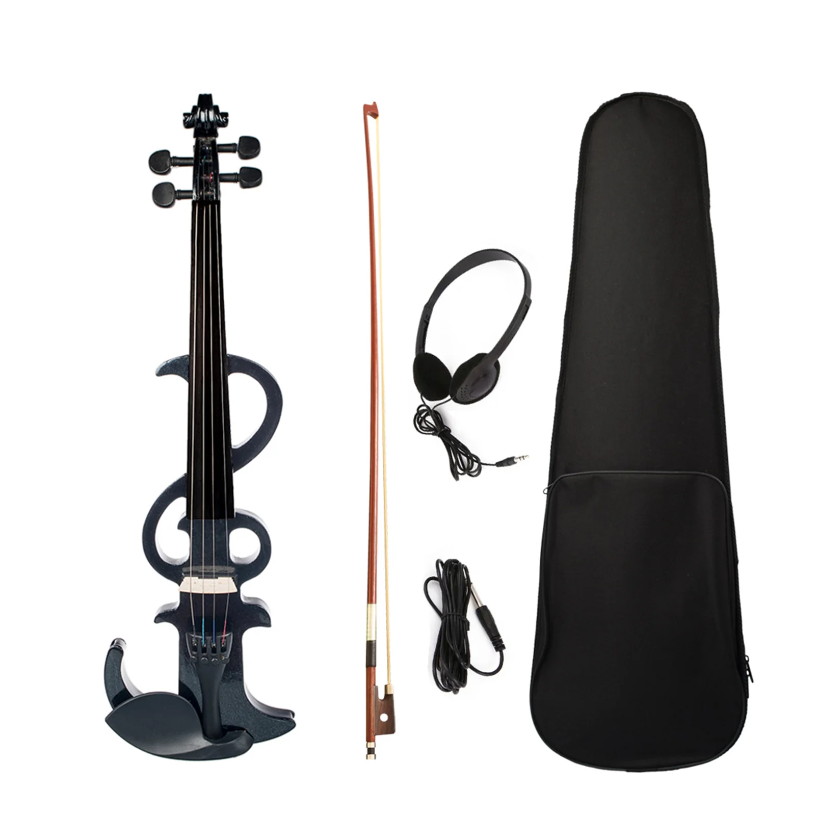 Полный Размеры 4/4 электронный Тихая скрипка комплект клен Материал для студентов
