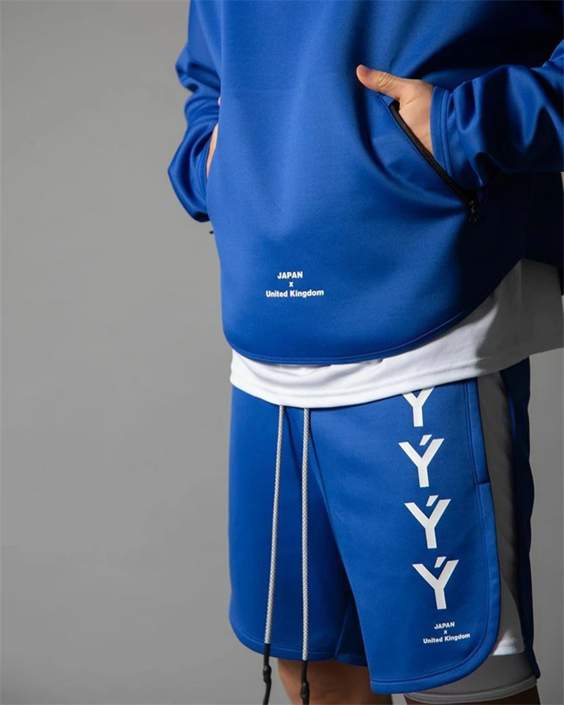 

United Kingdom&Japan Brand Double-deck Men's Shorts Gym Sport Running Shorts Fitness Bodybuilding Workout Men Gym Joggers Shorts