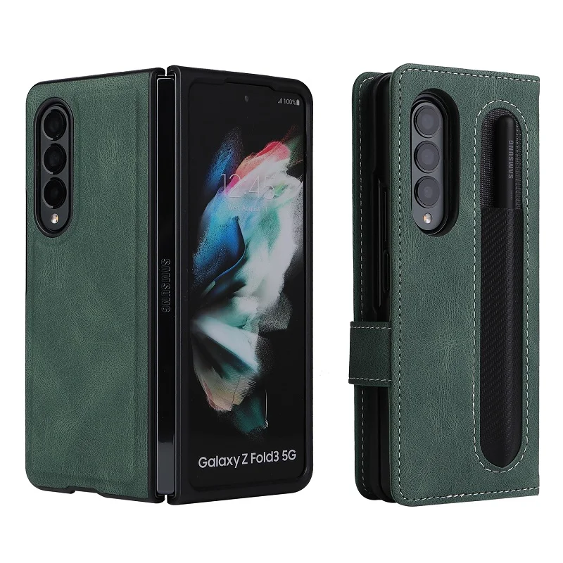 

PU Leather wallet case with Kickstand and Credit Slots cover For Samsung fold3 A03 A53 5G A33 5G A13 5G Z FOLD3