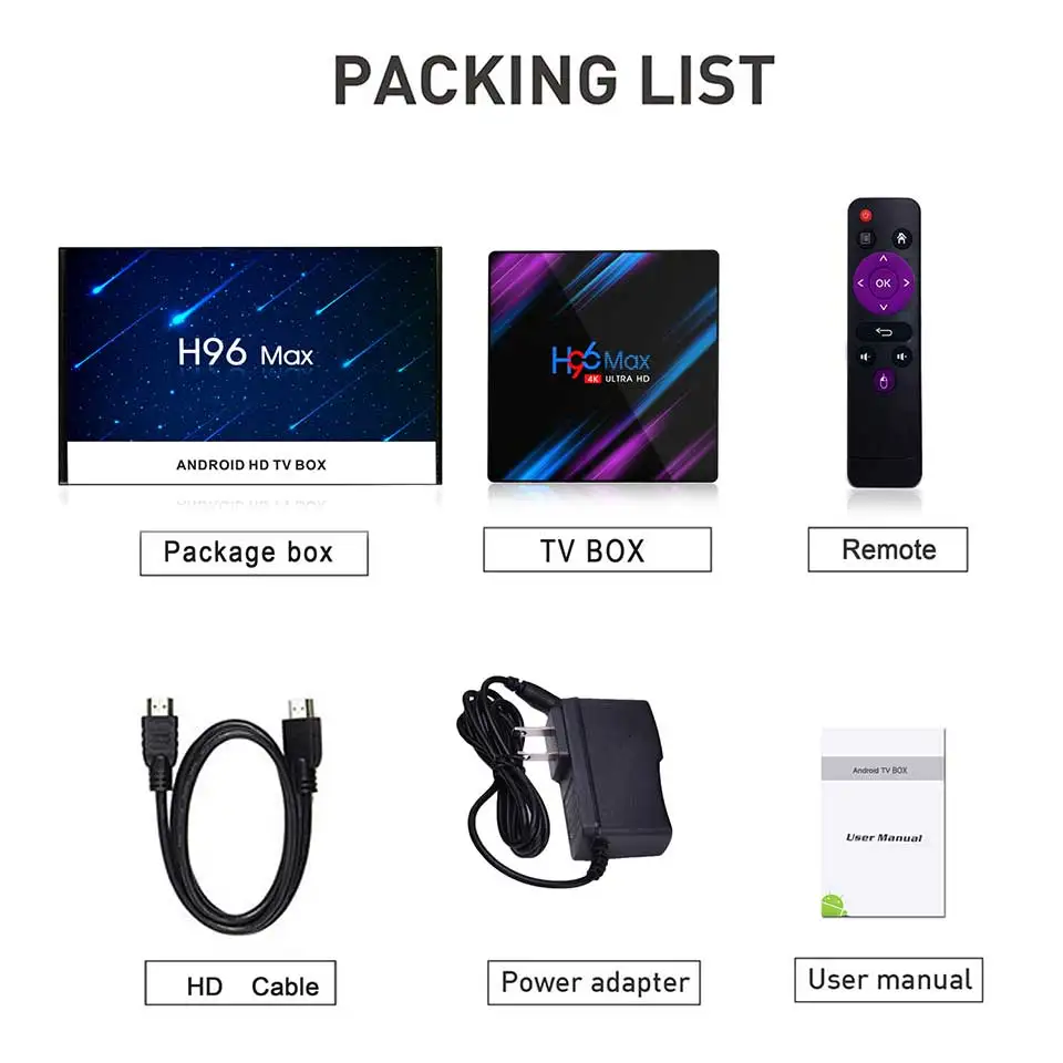 H96 MAX RK3318 Smart tv Box Android 9,0 4 ГБ 32 ГБ 64 Гб стример медиаплеер 4K Netflix Youtube IP tv Set top Box H96MAX 2GB16GB