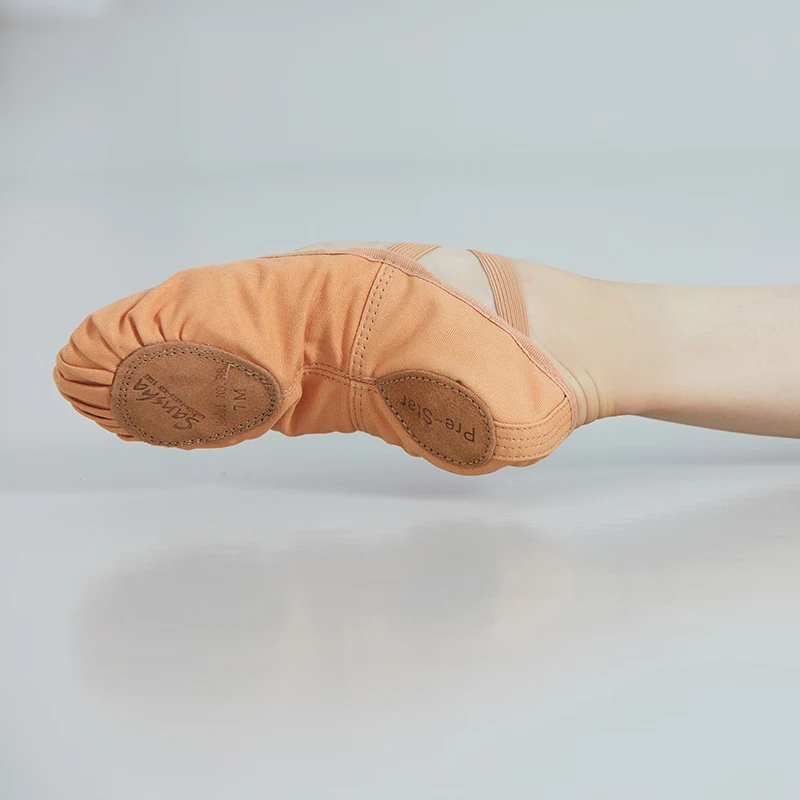 Sansha/Балетки для взрослых парусиновые балетки с раздельной подошвой женщин и