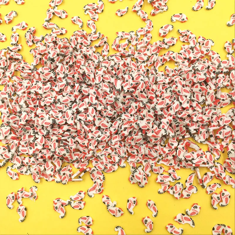 100 г/лот Fimo птица ломтик мини-игрушки глиняные посыпки для рукоделия Сделай Сам наклейки для ногтей ломтики Slimes аксессуары для телефонов: 8 мм