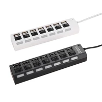 7 ports universal design home office led usb 2 0 adapter charging hub charger hub power onoff switch for pc laptop