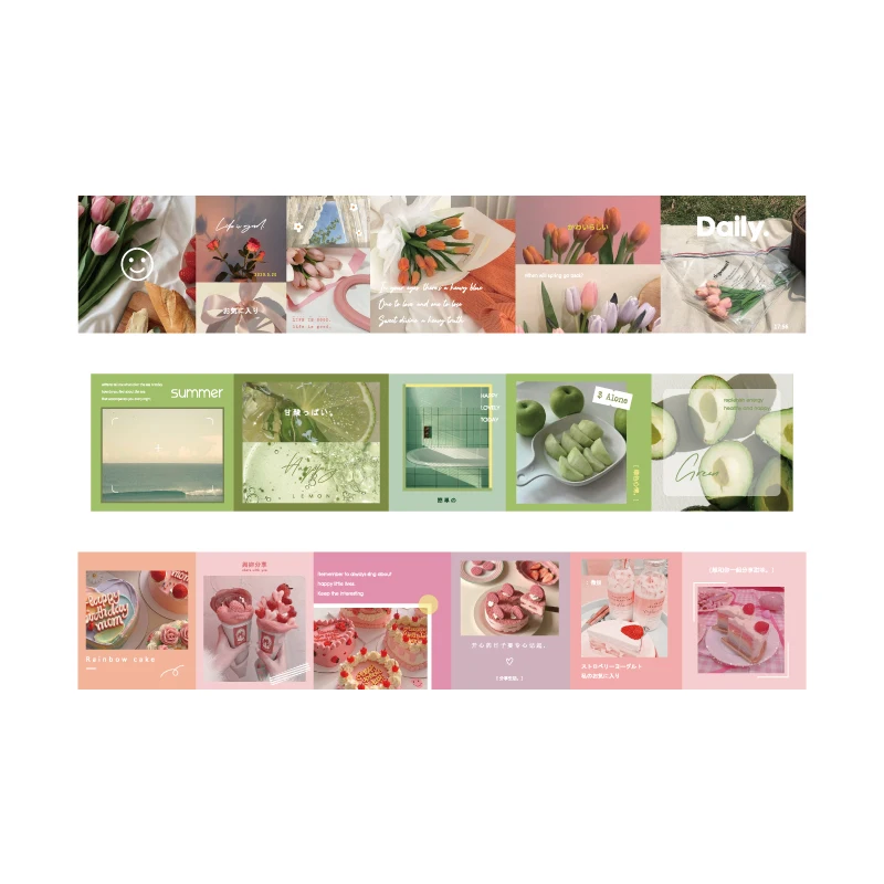 

VanYi 6 Designs Ins Celebrates Life Decoration Washi Tape Set Journaling Stationery Office Supplies Japanese School Masking Tape
