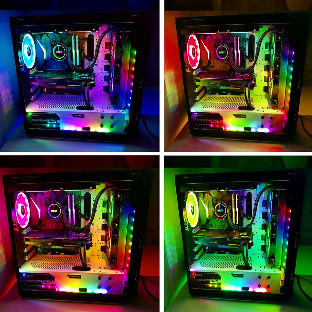 Полноцветная цифровая светодиодная лента RGB 5 В модифицируемая материнская плата