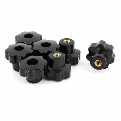 

M6 Female Thread Grip Replacement Head Clamping Nuts Star Knob 7 Pcs