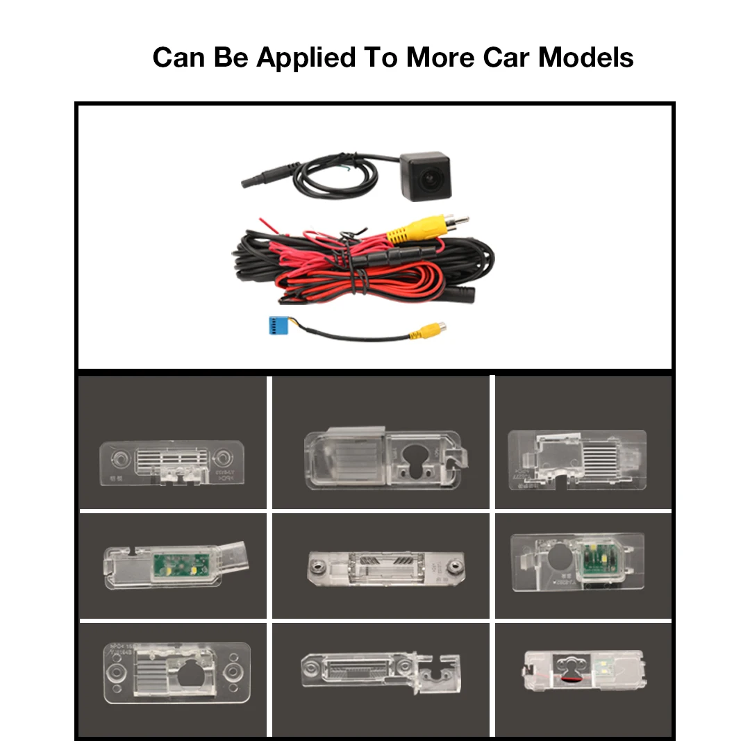 Автомобильная CVBS HD камера заднего вида с зеленой траекторией номерного знака для