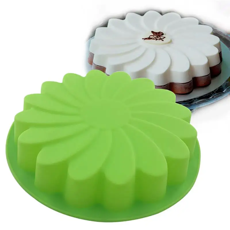 

Justdolife 1 Pcs Cake Pan Non-Stick Round Silicone Mold DIY Cake Baking Tray Kitchen Bread Toast Decoration Mould Supplies
