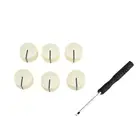 Musiclily Pro имперский дюймовый размер пластиковые винтажные ручки управления усилителем для твердого вала CTS горшки, крем (набор из 6)