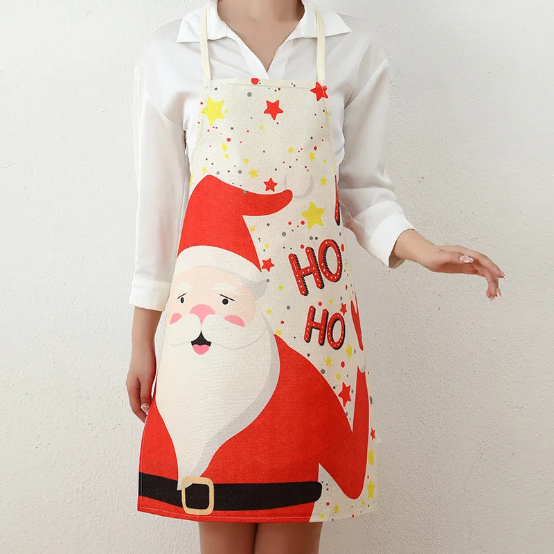 

1pcs Christmas Decorations Apron FOR Home Restaurant Kitchen Accessories Xmas Natal Navidad 2022 Happy New Year Party Decors