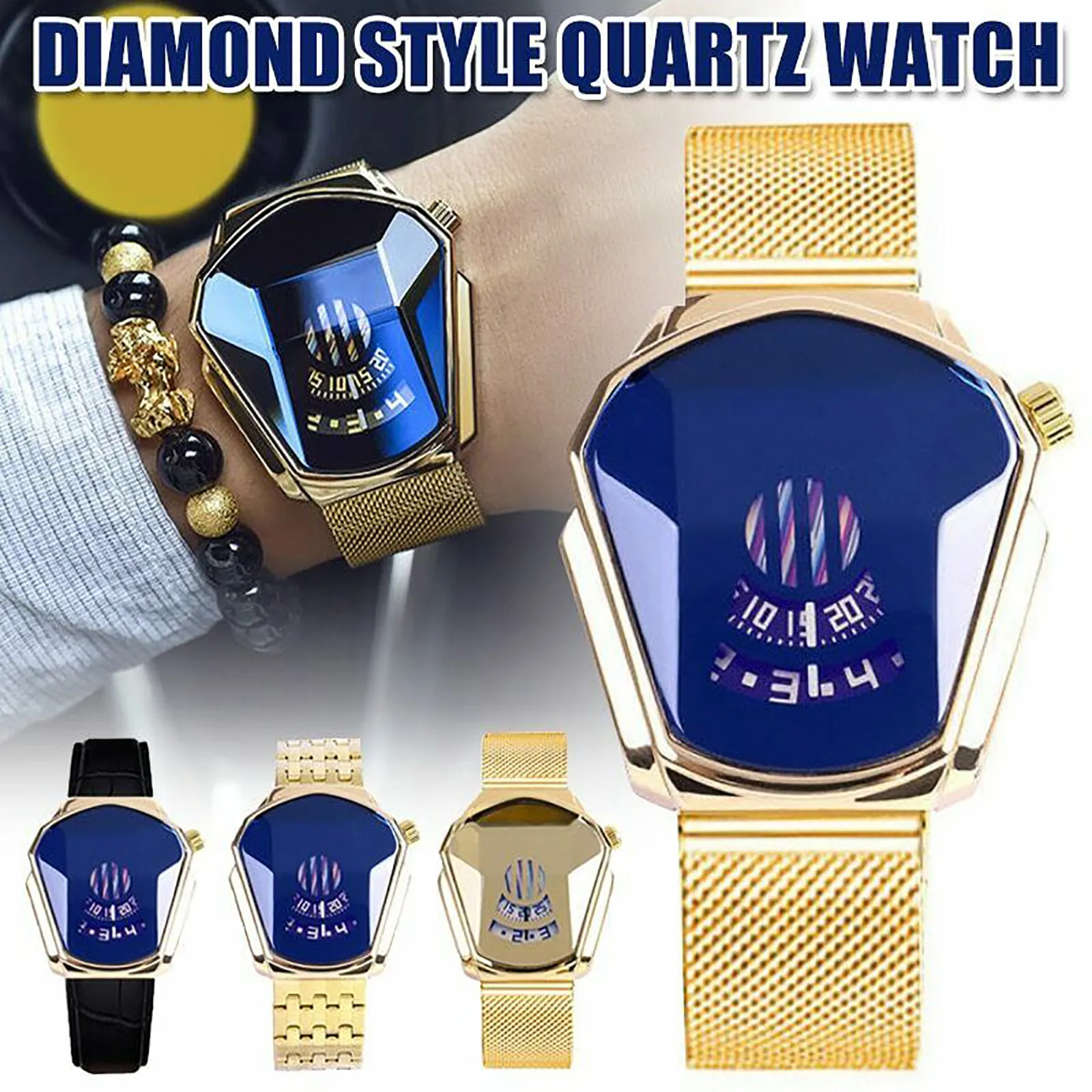 

New Hot Diamond Style Quartz Watch Waterproof Fashion Steel Band Men Women Popular new watches Elegant luxury
