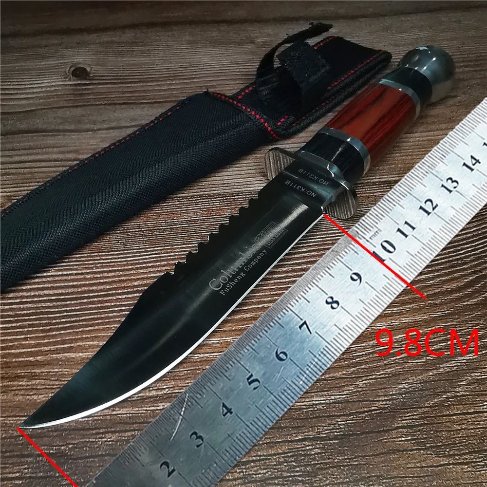 

Sharp Sword, Stainless Steel Knife, Outdoor Camping Hunting Knife, with Nylon Knife Cover, Carry Around, Sharp and Durable