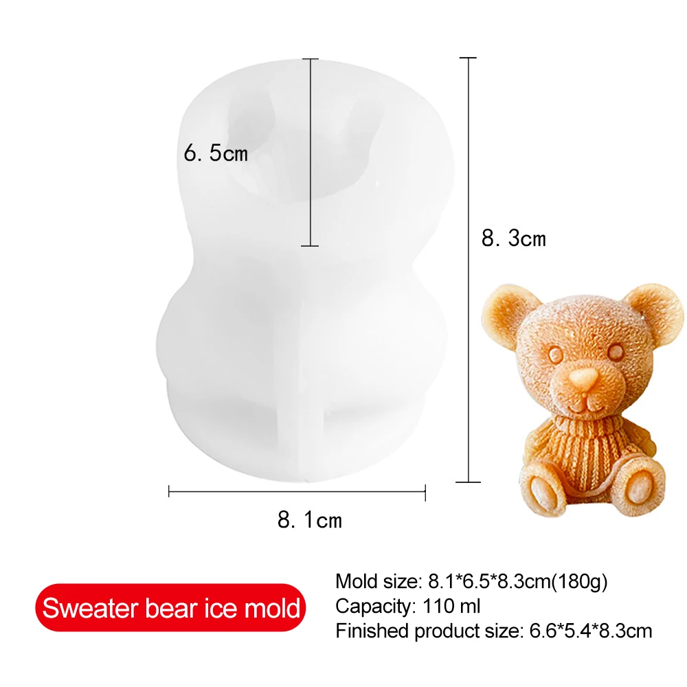 Детский креативный Силиконовый поднос в виде медведя черепа напитка хоккея