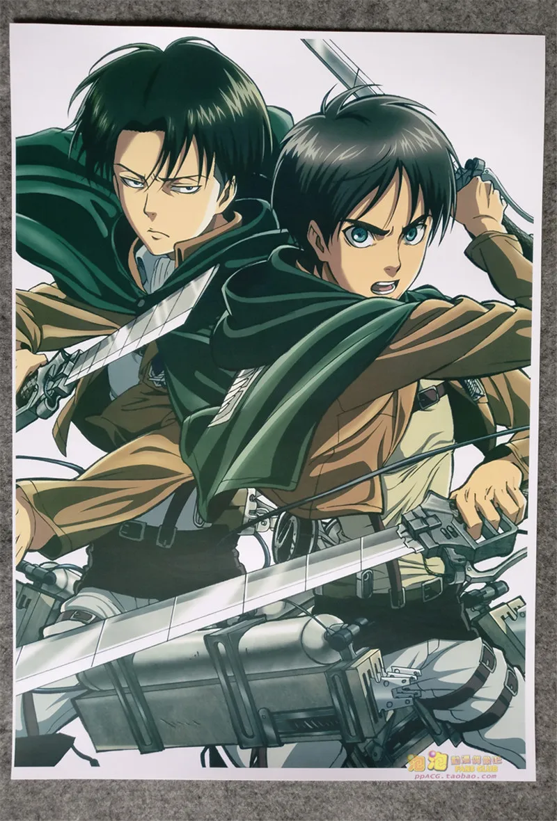 8 шт. Аниме Косплей атака на Титанов Эрен домашний декор плакат Стена Свиток