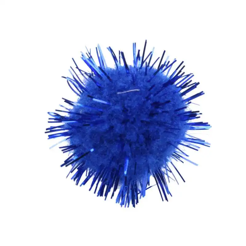 100 шт мини красочные блестящие шарики с помпоном из мишуры игрушки собака кошка