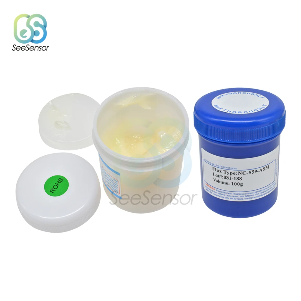 RMA-218 NC-559-ASM BGA пастообразный припой 100 г бессвинцовый для SMT реболлинговая пайка сварочная ремонтная паста