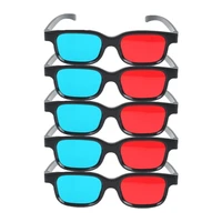 hot sale 5pcs black frame red blue 3d glasses home theater immersive experience for dimensional anaglyph movie tv dvd game video