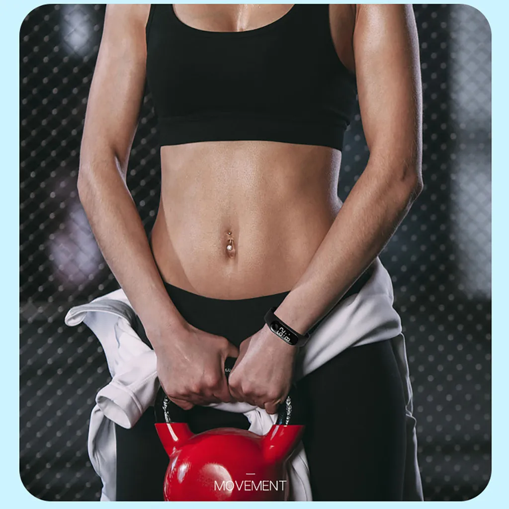 Цифровые часы Спортивные Повседневные светодиодные для мужчин и женщин