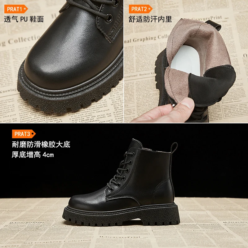 Ботинки женские зимние из натуральной кожи на платформе ботинки челси воловьей