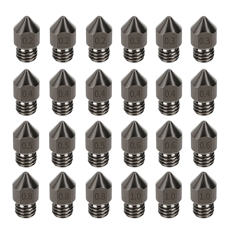 Сопла из закаленной стали для 3D-принтеров MK7 MK8 1 75 мм нить 0 2 3 4 5 6 8 шт. | Компьютеры и