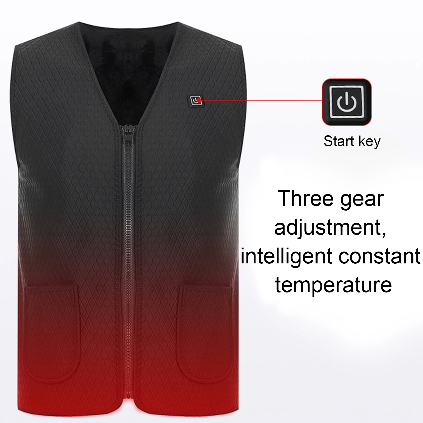 Men Women Winter Electric Heating Vest USB Infrared Jacket Thermal Waistcoat Self-Heating Cloth Elderly Fishing Outdoor Clothes