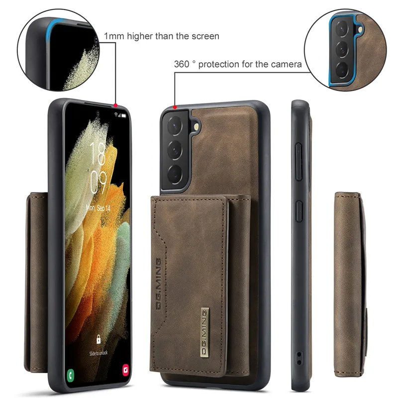 magnetic leather wallet card phone case for samsung galaxy s21 plus s20 fe note 20 ultra a02s a03s a12 a22 a32 a42 a52 a72 cover free global shipping