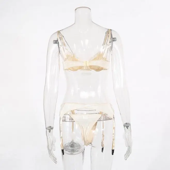 Комплект женского нижнего белья SAY MORNING кружевной бюстгальтер пуш-ап с подвязками