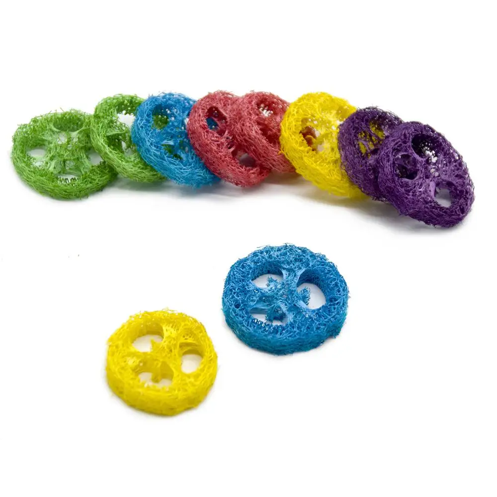 Новая игрушка попугай loofah ломтики цветная комплексная для птиц аксессуары