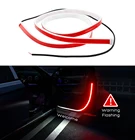 1 шт. светодиодная лампа полосы автомобиль открывания двери Предупреждение светодиодный свет Добро пожаловать Декор анти наезда Безопасность универсальный авто аксессуары 12V