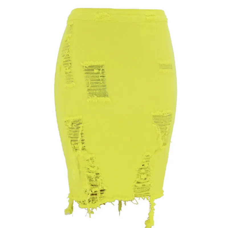 Женская джинсовая юбка с высокой талией 5 цветов | одежда