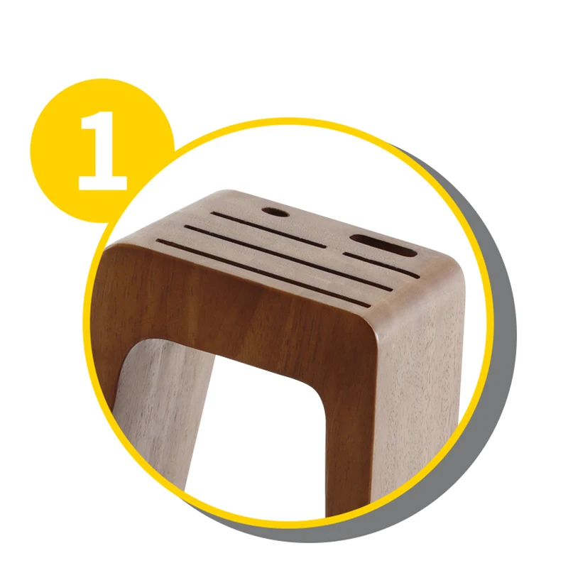 Роскошный многофункциональный органайзер из резины и дерева для держатель ножей