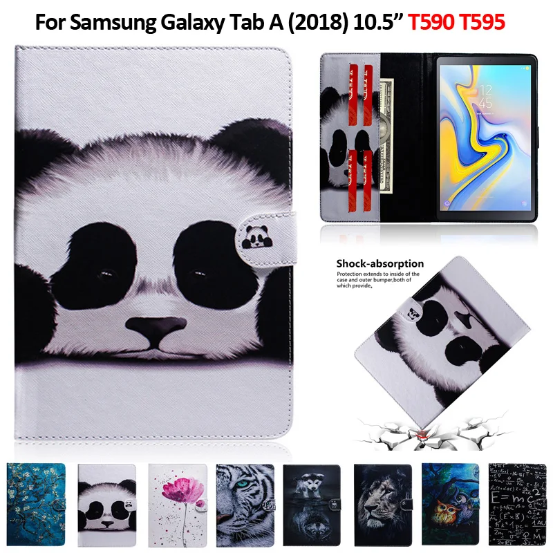 Цветной чехол для планшета Samsung Galaxy Tab A 10 5 T590 T595 T597 SM T595|Чехлы планшетов и