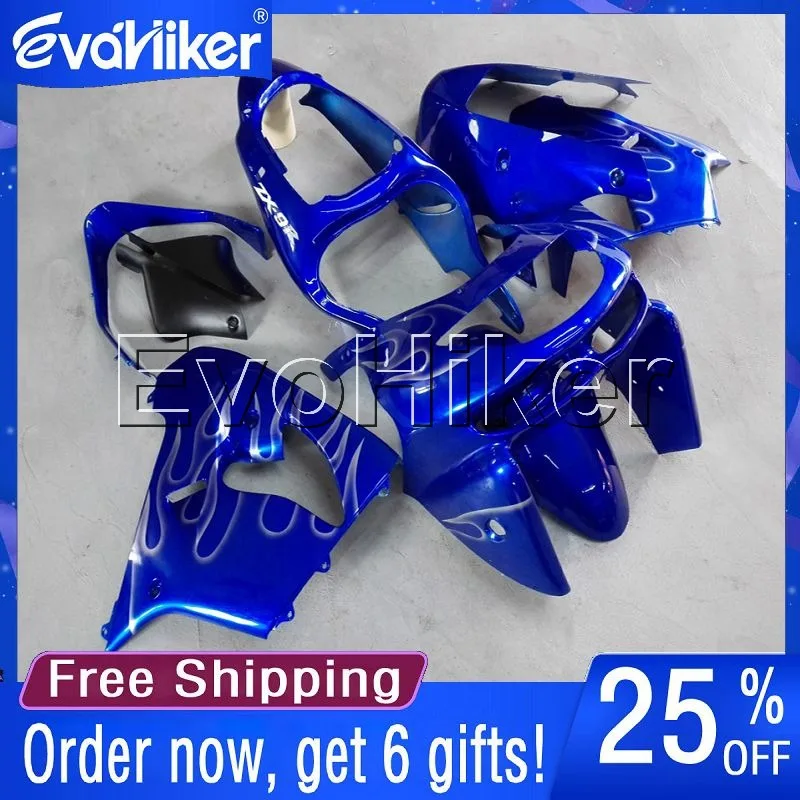 

Custom motorcycle plastic cover for ZX-9R 1998-1999 ZX9R 98 99 ABS fairing blue+gifts