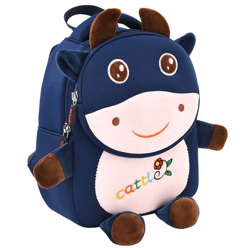 Baby Backpack Animal School Bags Cartoon Cute cow Children Bag for Girls Boy Kindergarten Schoolbag  Kids Backpack mochila