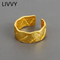 livvy silver color crumpled tin foil texture ring irregular rings minimalistfor women 2021 trenfashion fine jewelry