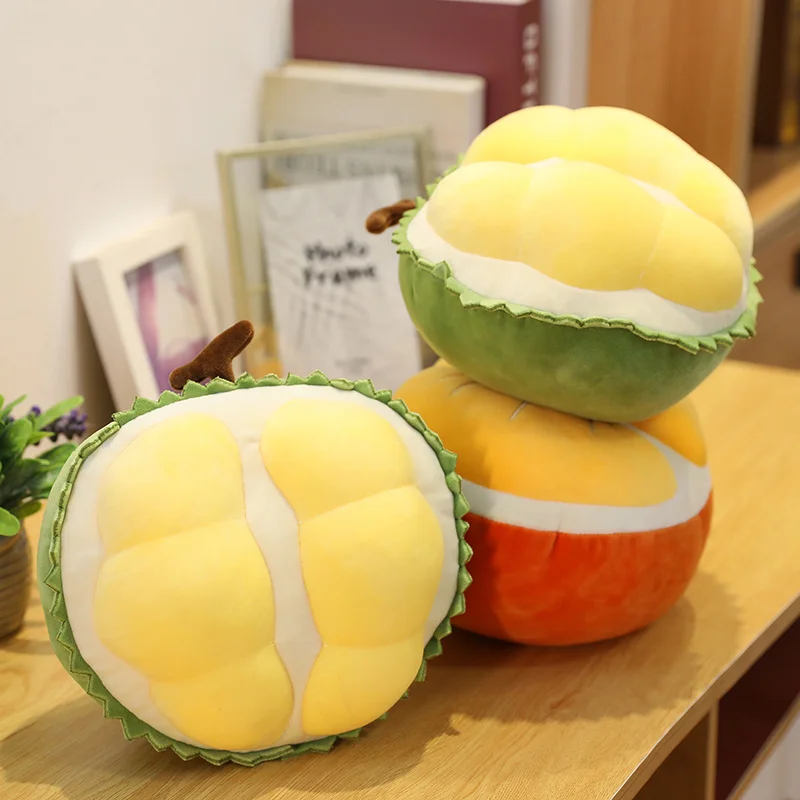 1pc 15cm simulation orange durian plush toy realistic soft fruit baby doll cute room decoration creative birthday gift | Игрушки и хобби