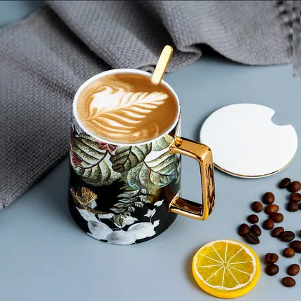 

480ml Creative Nordic Ceramic Mug Large Capacity Coffee Milk Mug Office Water Cup Drinkware Birthday Gift Box Free Shipping
