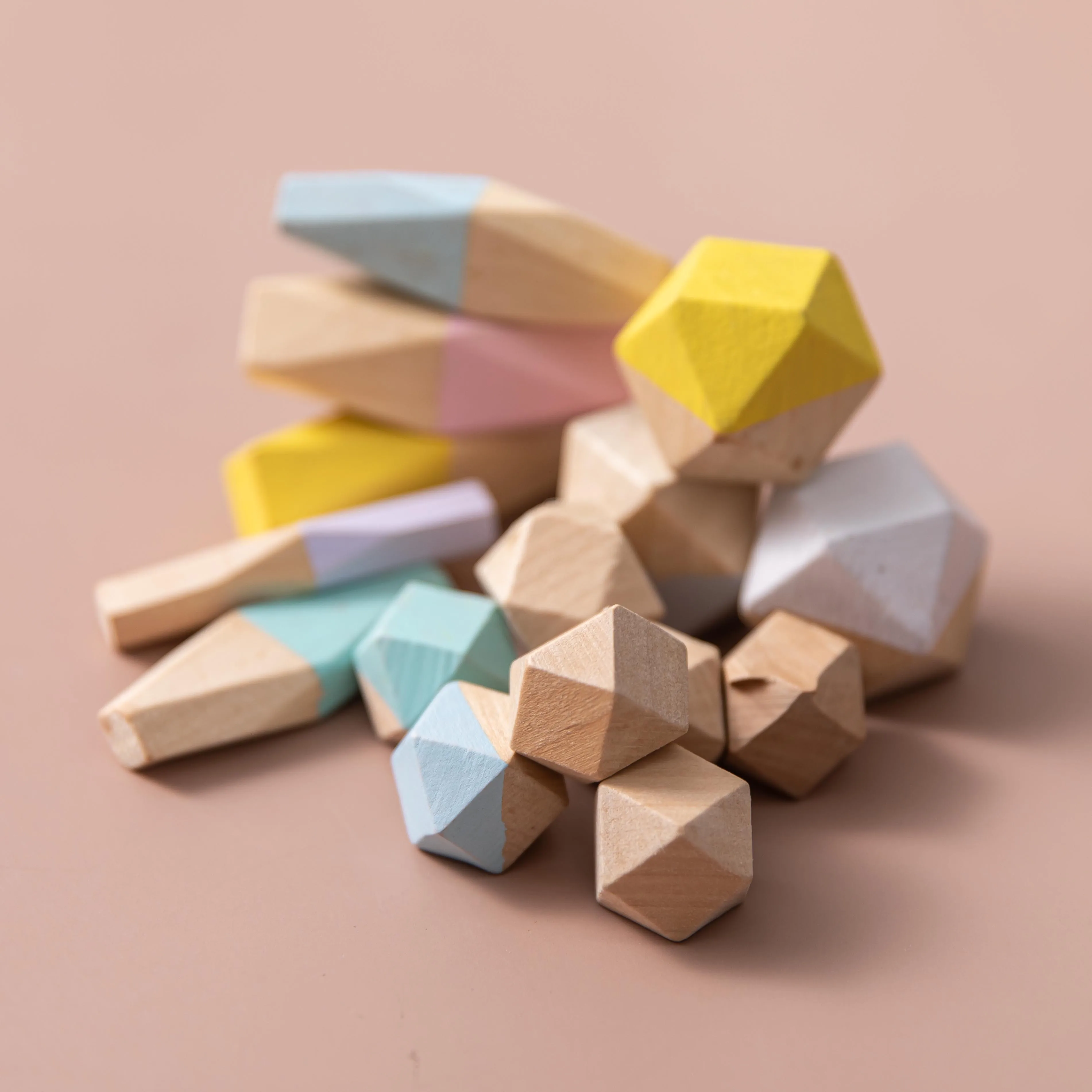 1 Набор силиконовые игрушки Монтессори в виде разных камней | Блочные