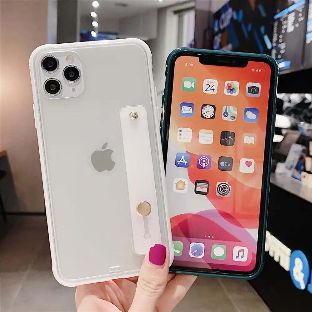 For iPhone 11 Pro X XR XS Max 6 7 8 Plus Phone Case Fashion Wristband Design Matte Ultra Thin Soft TPU back cover |