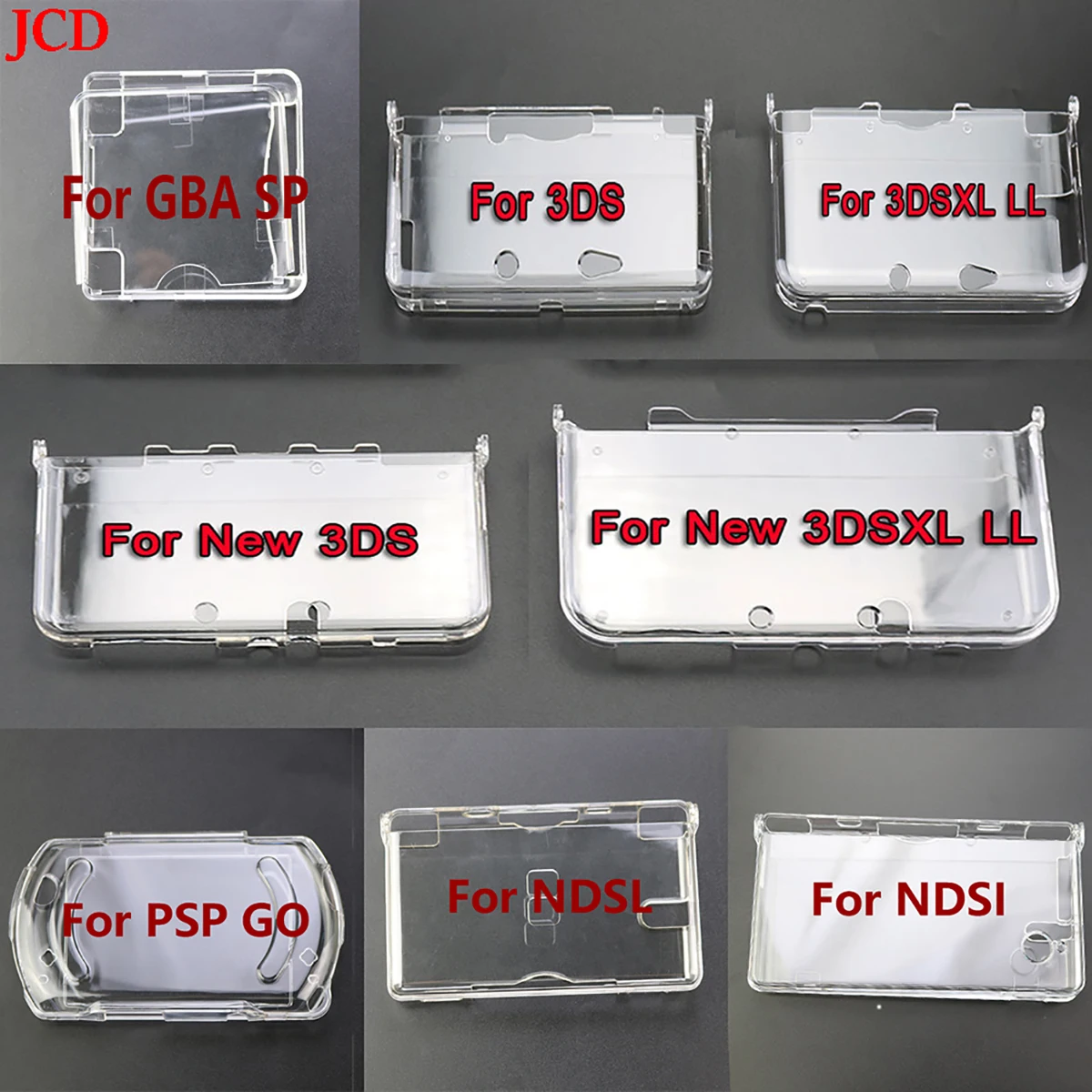 

JCD 1 шт. пластиковый прозрачный Кристальный защитный жесткий чехол для консоли 3DS/New 3DS/New 3DS XL LL/NDSL/NDSI