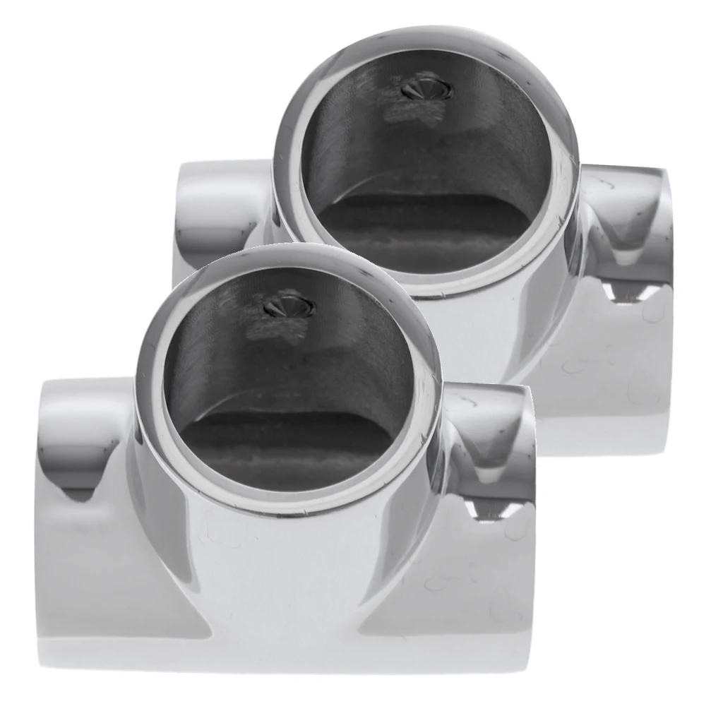 

2 Pieces 25mm Boat Handrail Fittings 90 Degree Tee - 316 Stainless Steel