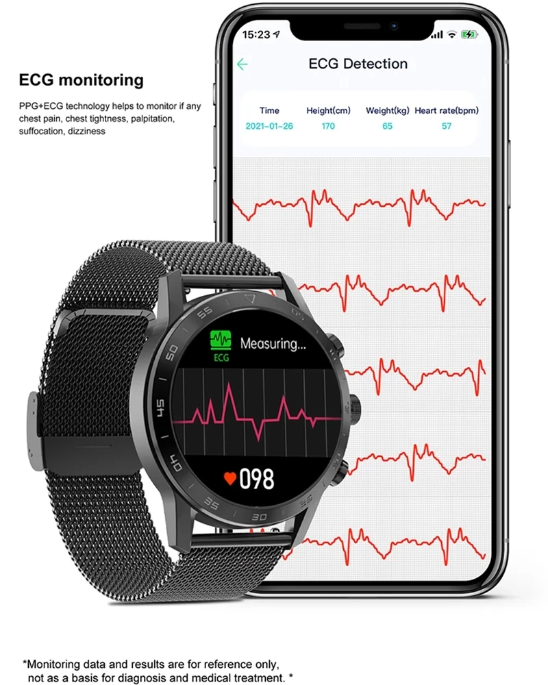 Смарт-часы мужские с беспроводной зарядкой и поддержкой Bluetooth | Электроника