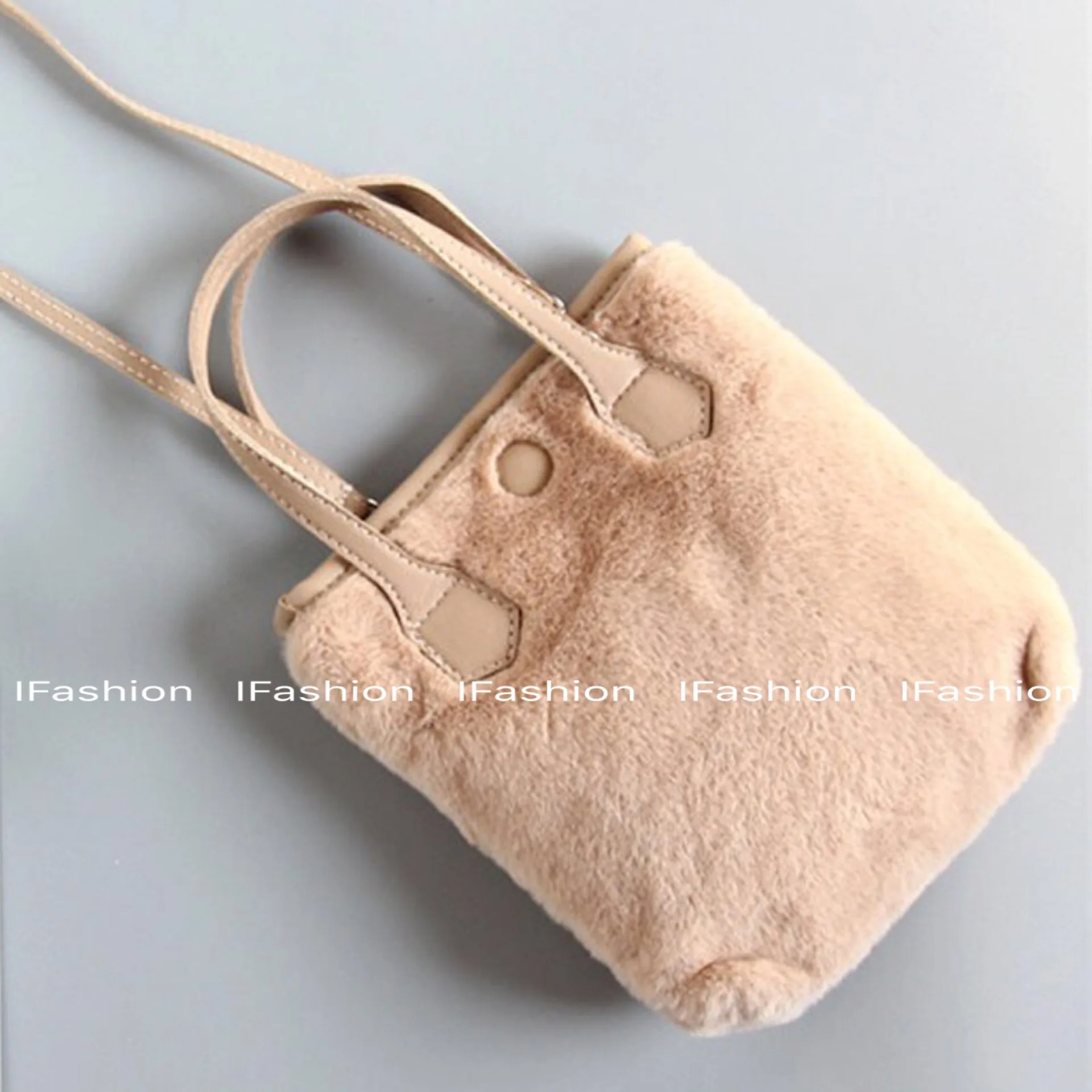 women's winter artificial plush shoulder Messenger bag ladies leopard handbag female party girl Christmas gift soft | Багаж и сумки