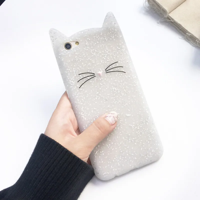 Мягкий силиконовый 3D чехол с милым мультяшным котом для OPPO A3S A5 A83 A79 A73 A59 A57 A39 R9 R9S R11