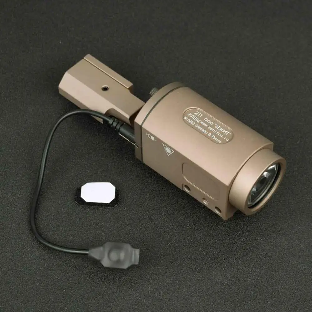 Тактический AK SD свет ZENIT 2P-KLESH AK-SD оружие Свет с дистанционным выключателем Интегрированный 20 мм Weaver Rail для охотничьих аксессуаров - Color: Tan