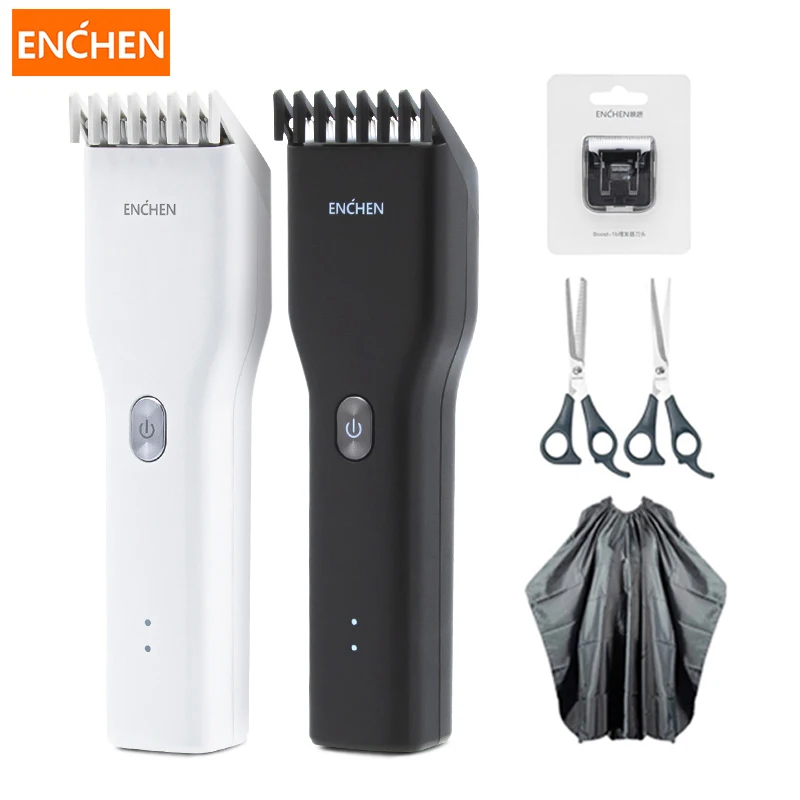 

100% Original Enchen Electric Hair Trimmer Men Clipper USB Rechargeable Ceramic Hair Cutter Haircut Length From Russian Spain