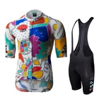 Новинка 2021 г., комплект одежды для велоспорта CSPD с коротким рукавом, быстросохнущая Мужская одежда для велоспорта, летние комплекты из Джерси для велоспорта, костюм с шортами для горного велосипеда
