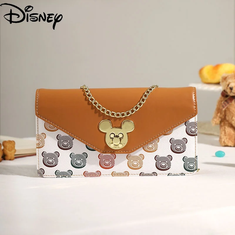 

Disney summer ladies new 2021 fashion chain cartoon Pooh bear print simple casual mobile phone cute one-shoulder messenger bag