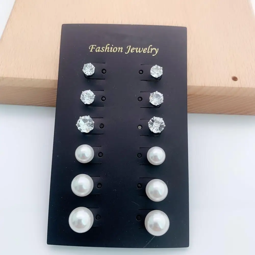 Женские серьги 6 пар модные украшения вечерние подарки на свадьбу аксессуары